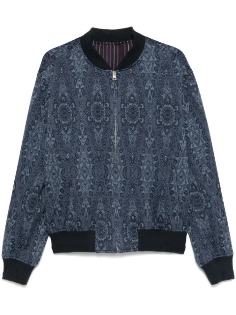 ETRO patterned-jacquard bomber jacket Blue MRBA001699JJE14