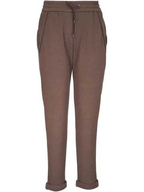 Brunello Cucinelli embellished track pants Brown MD828SB899C9122