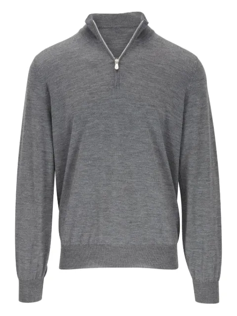 Brunello Cucinelli zip-detail sweater Grey M2400124CF423
