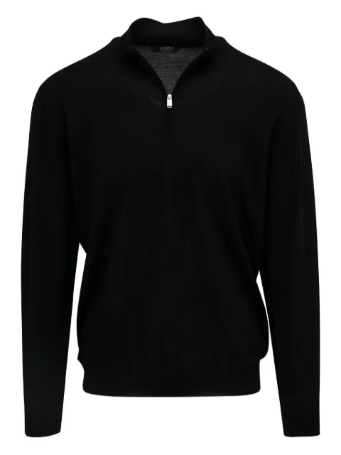 Fedeli half-zip wool sweater Black 7UI07725FAVONIO7