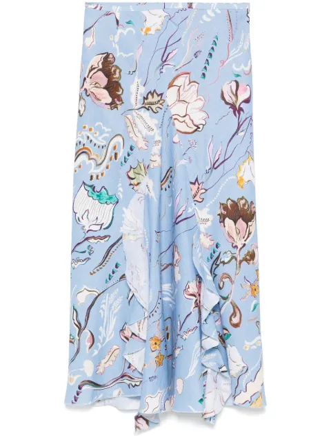 Dorothee Schumacher Floral Power midi skirt Blue 948505