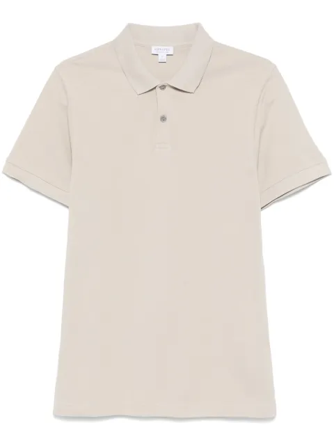 Sunspel piqué polo shirt Neutrals MPOL1028