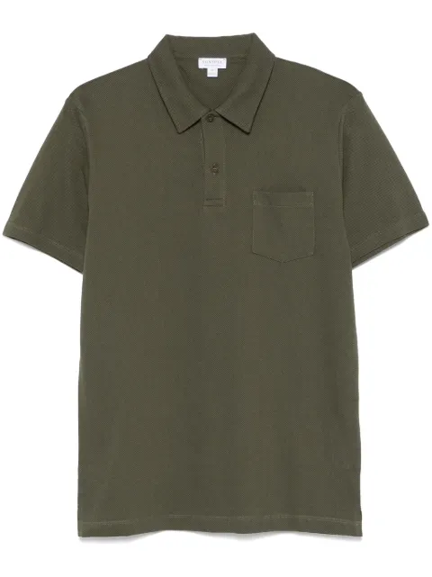 Sunspel Riviera polo shirt Green MPOL1026