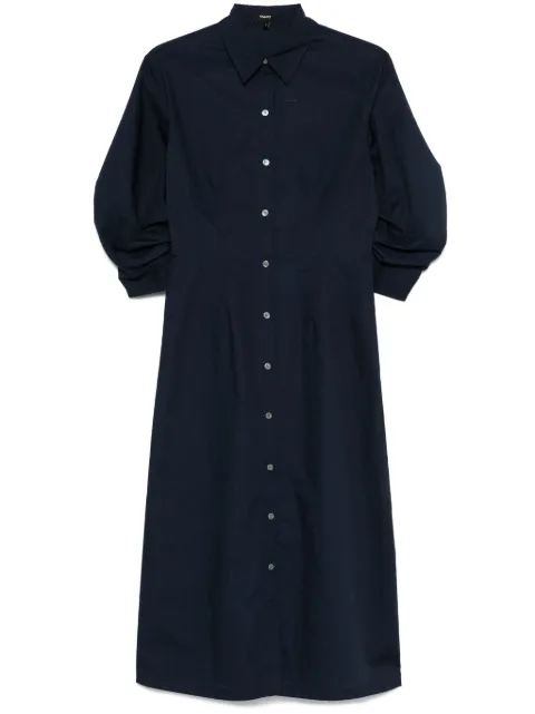 Theory ruched-detail midi dress Blue P0205603