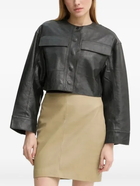 Day Birger Et Mikkelsen Malik cropped leather jacket Black DAY65243723