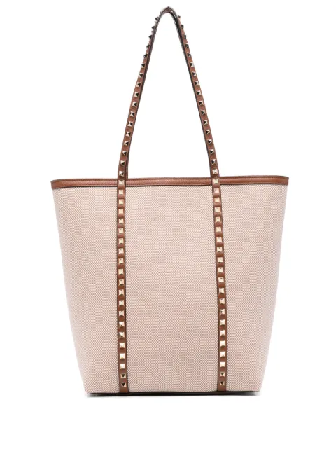 Valentino Garavani stud-embellished tote bag Brown WB0Q99QCE