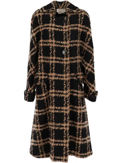 A.N.G.E.L.O. Vintage Cult 1980s wool checked coat Black AN780SO