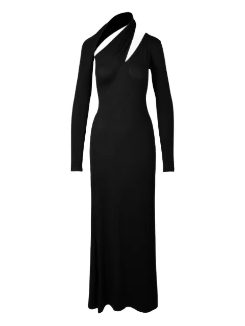 Ioana Ciolacu cut out-detail midi dress Black IC25DR09