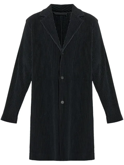 Homme Plissé Issey Miyake pleated coat Black HP56JD502