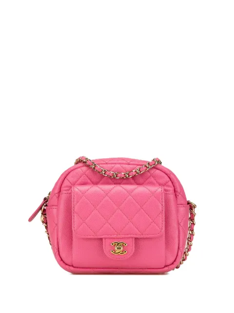 CHANEL Pre-Owned 2019 Quilted Caviar CC Day Camera Bag crossbody bag Pink 7ERJ2RDG2W0DC57Z
