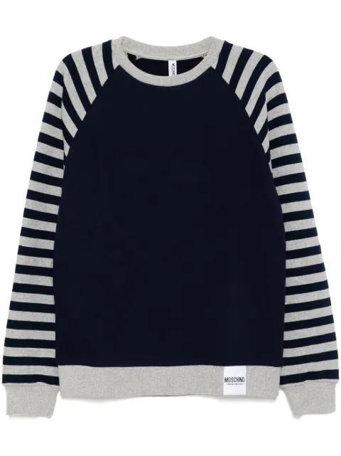 Moschino stripe detailing sweatshirt Blue 251V1A171143121290