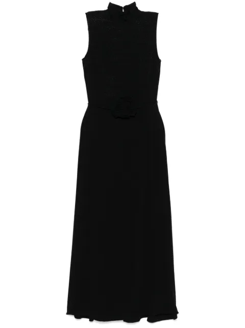 ROTATE BIRGER CHRISTENSEN floral-appliqué maxi dress Black 114109100