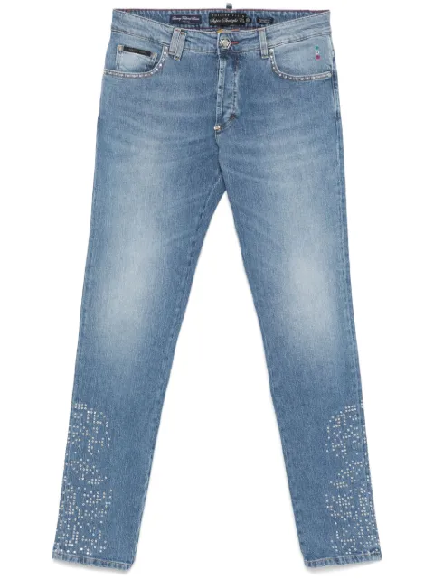 Philipp Plein stud-embellished jeans Blue SAECMDT4028PDE004N