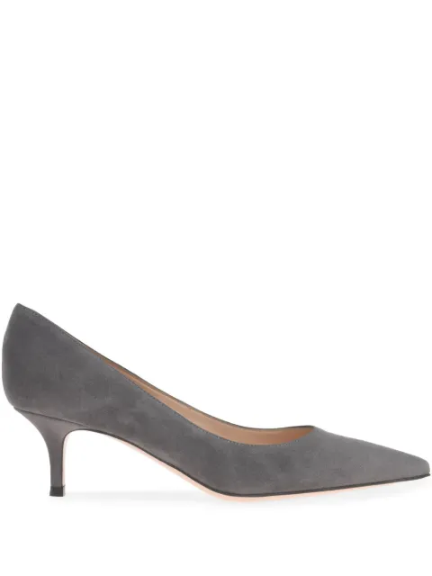 Gianvito Rossi 55mm leather pumps Grey G2033655RICCAM
