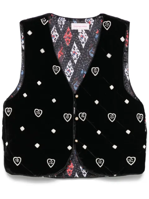 MUZUNGU SISTERS Gigi gilet Black GIGIGILETVELVET