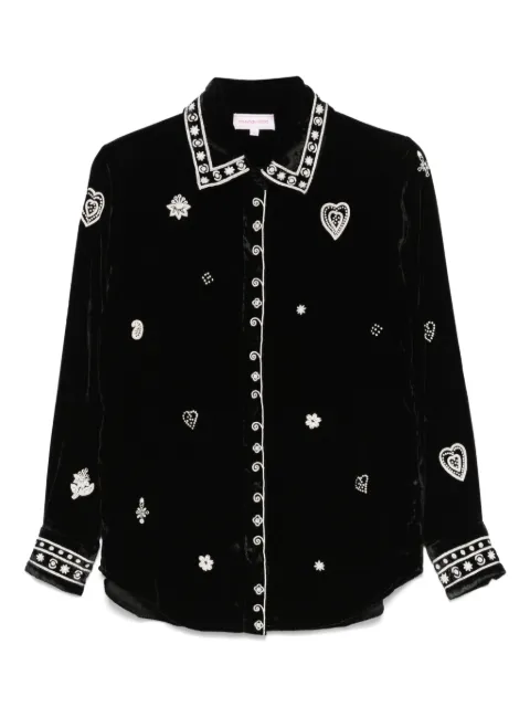 MUZUNGU SISTERS Stella shirt Black STELLASHIRTIIVELVET