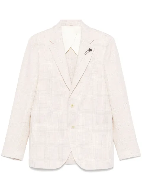 Lardini checked blazer White ES528AEESIF64516