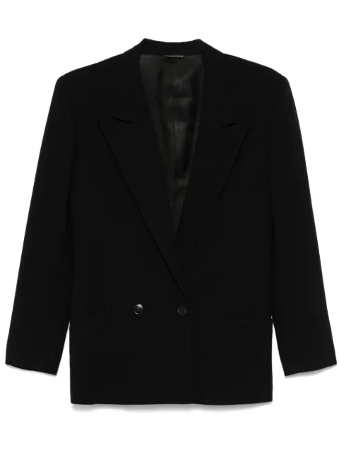 Versace Pre-Owned 1980s textured blazer Black VE380SF