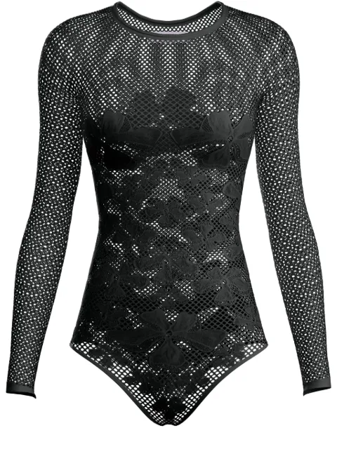 Maccapani Monogram bodysuit Black 25EM2M0T40065019