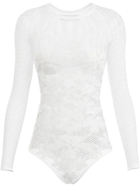 Maccapani Monogram bodysuit White 25EM2M0T40065011