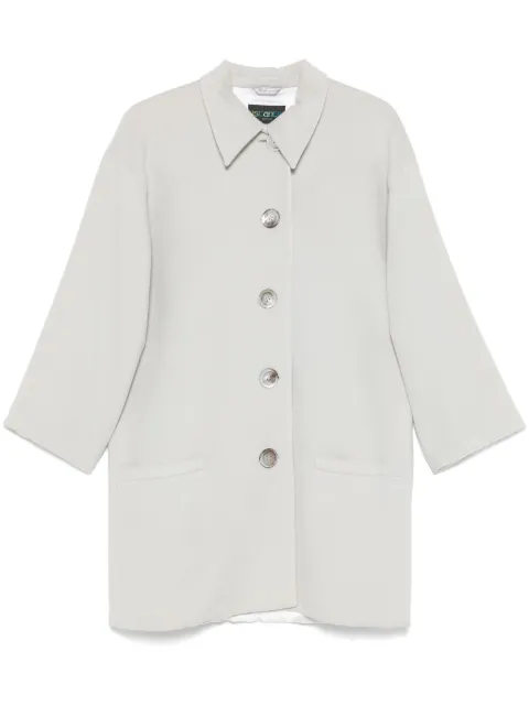 Versace Pre-Owned 2000s brushed-finish coat Grey VE750SB