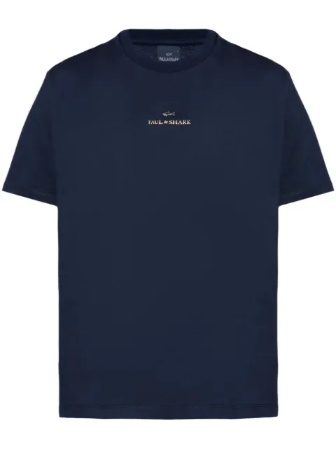 Paul & Shark logo-print T-shirt Blue C0P1240