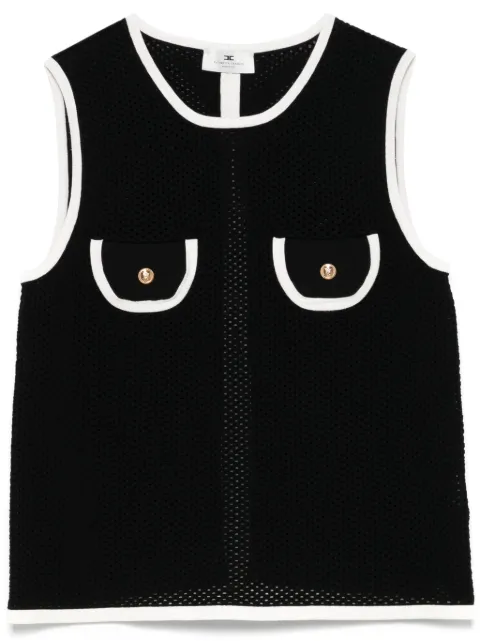 Elisabetta Franchi open-knit tank top Black MK59T51E2