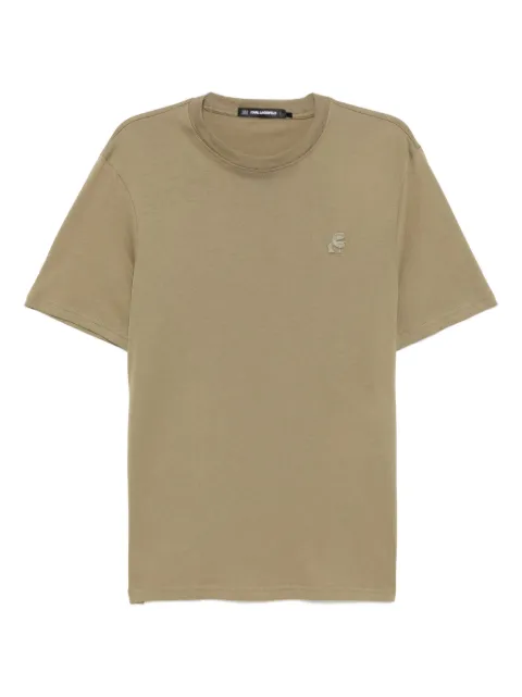 Karl Lagerfeld logo-embroidered T-shirt Green A1M170161KC