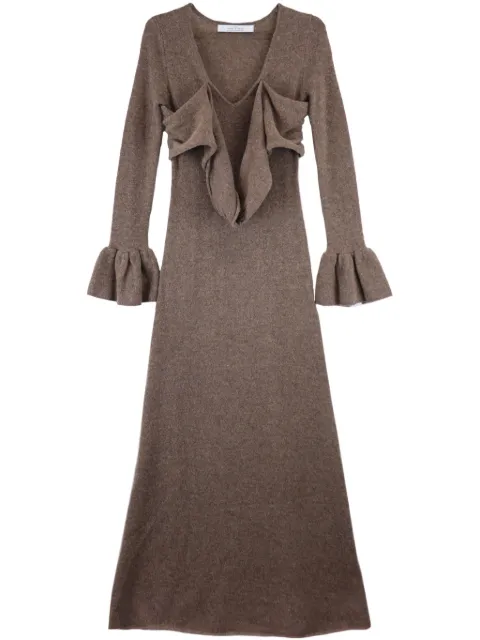 Rokh cross-knitted dress Brown R3CA85