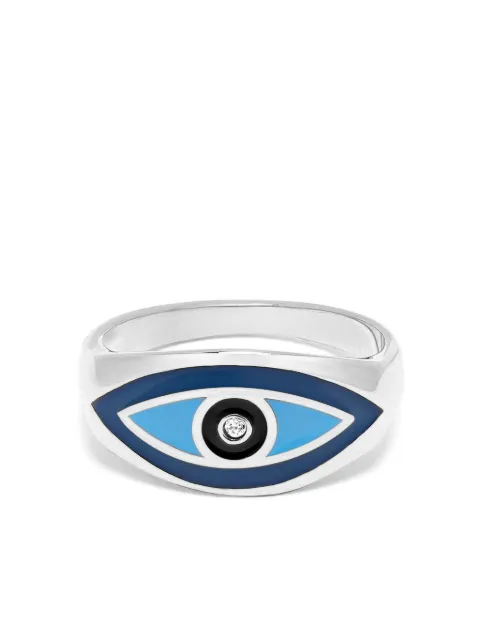 Nialaya Jewelry Evil Eye ring Silver WRING054