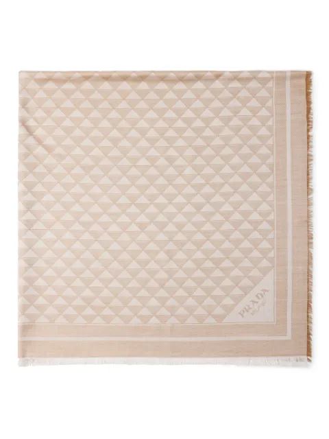 Prada silk-wool scarf Neutrals 1FS0862C6G