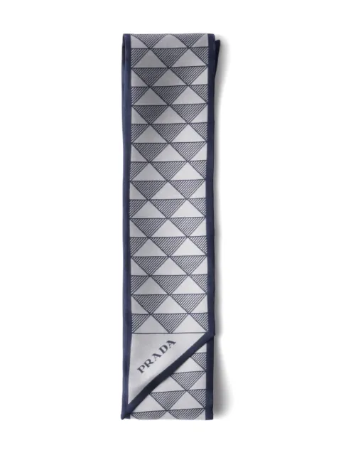 Prada printed silk scarf Blue 1FF0082C81