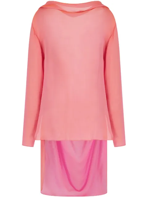 Giorgio Armani drap-detailing blouse Pink GW000841TE13973