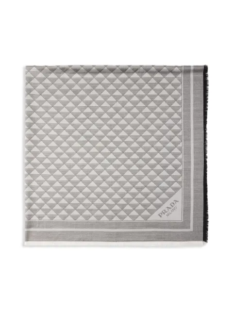 Prada jacquard-logo scarf Black 1FS0862C6G