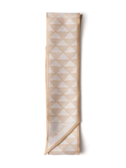 Prada printed silk scarf Neutrals 1FF0082C81
