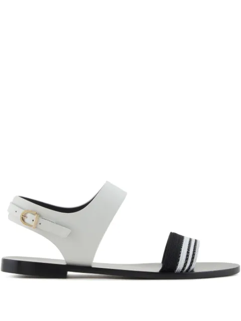 Giorgio Armani stripe-detail sandals Black GW001142AF15465