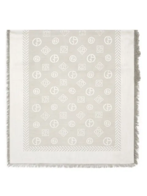 Giorgio Armani jacquarded scarf Neutrals GM001500AF15663