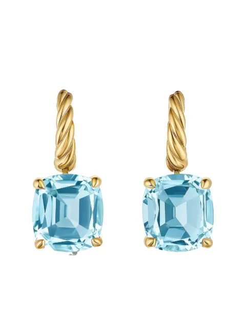 David Yurman 18kt yellow gold Marbella™ blue topaz drop earrings Gold E1799488ALZ
