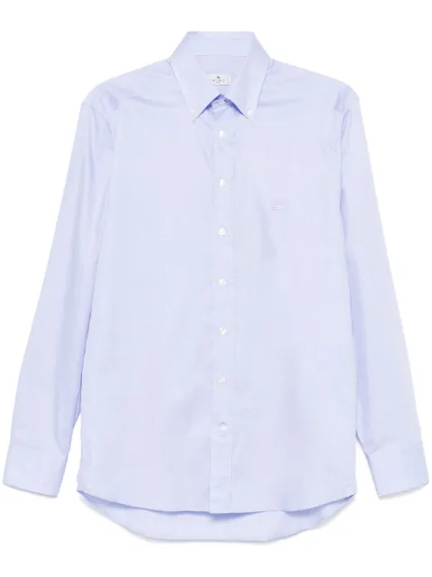 ETRO logo-embroidered button-down shirt Blue MRIB0004AV605