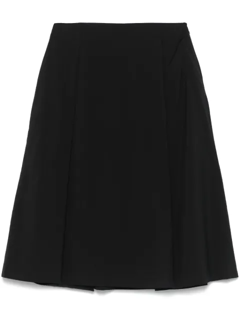 Valentino Garavani Pre-Owned 1990s double-pleat skirt Black HOLAVAL177