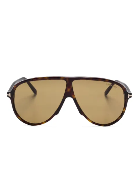 TOM FORD Eyewear pilot-frame sunglasses Brown FT1211