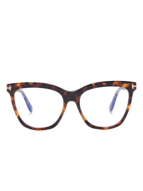 TOM FORD Eyewear butterfly-frame glasses Brown FT6042B