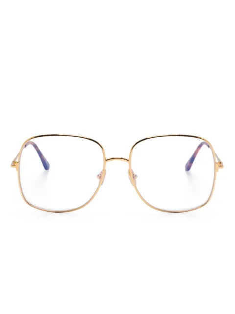 TOM FORD Eyewear oversize-frame glasses Gold FT6048B