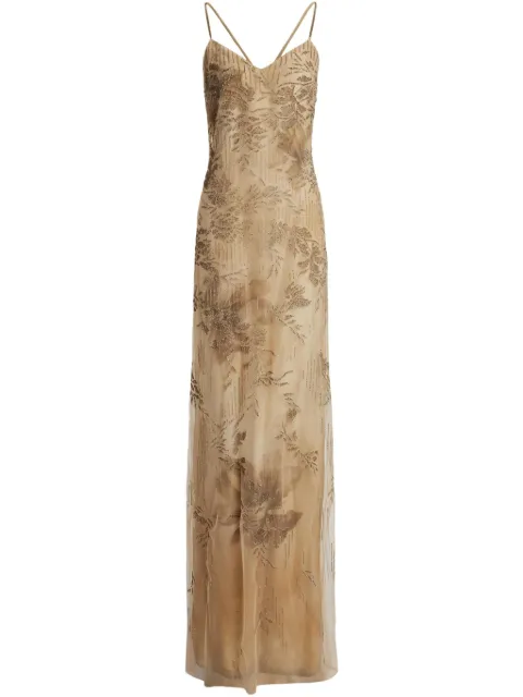 Ralph Lauren Collection Kacey maxi dress Neutrals 290966351001
