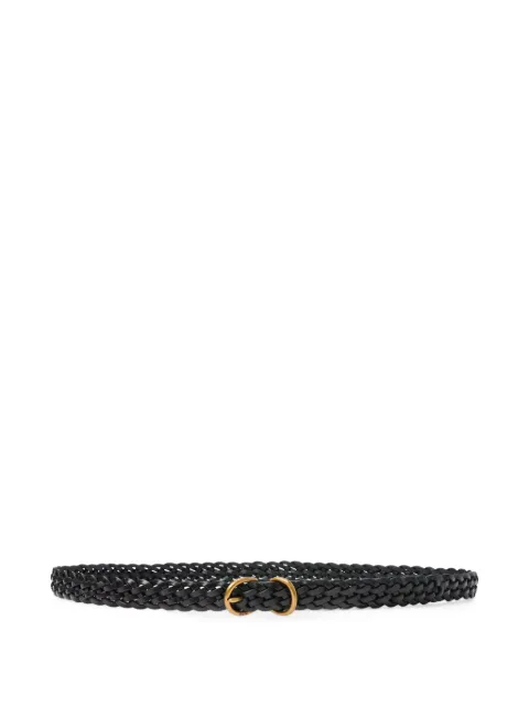 Polo Ralph Lauren Vachetta braided skinny belt Black 429890339002