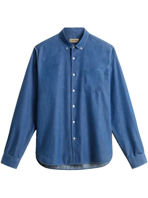 Woolrich button-down chest-pocket shirt Blue WOSI0166MRUT4063