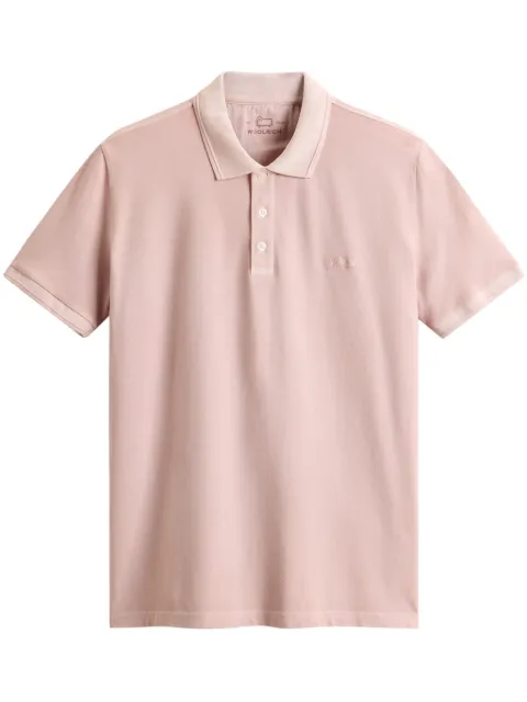 Woolrich logo-embroidered polo shirt Pink CFWOPO0065MRUT1483