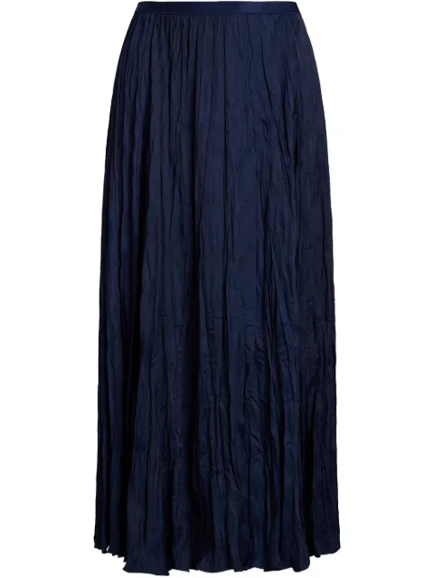 Polo Ralph Lauren crinkled A-line midi skirt Blue 211956632003