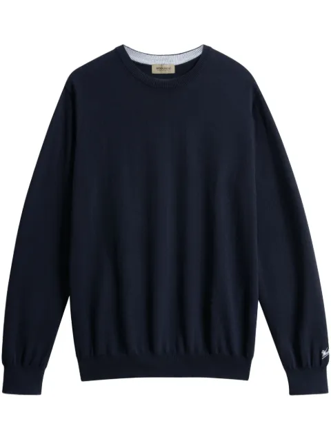 Woolrich logo-embroidered sweatshirt Blue WOKN0331MRUF0787