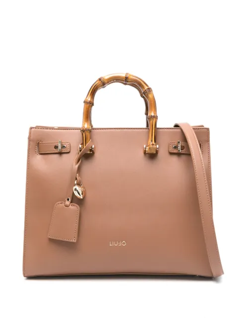 LIU JO bamboo-finish-handles tote bag Brown AA5076E0003